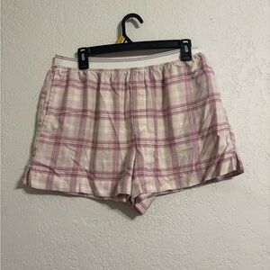 Pink Plaid Shorts with Pockets